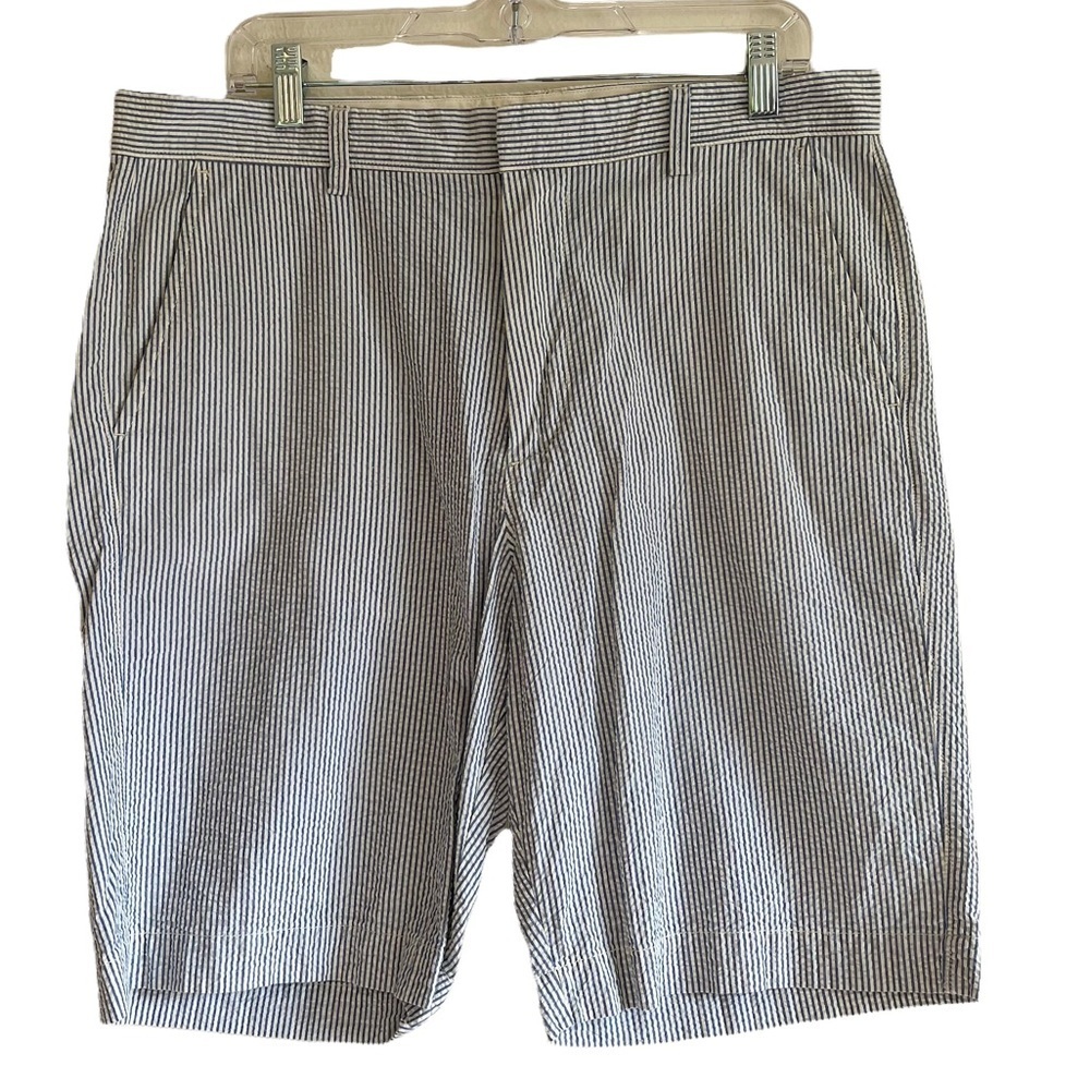 J. Crew Factory Mens Size 35 Blue & White Stripes Shorts